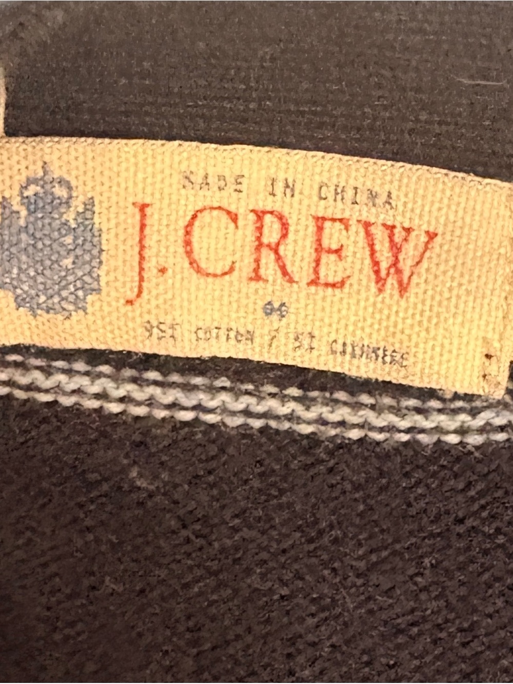 J. Crew Men's Navy Cardigan with Thin White Stripes - Picture 2 of 2